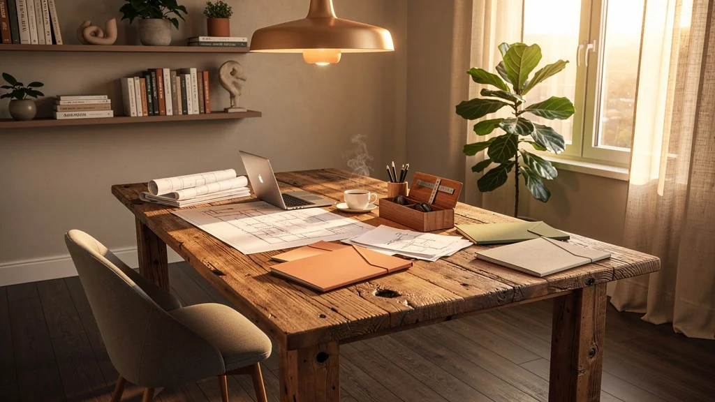 Chez moi, la table de salle à manger a fini par tout organiser